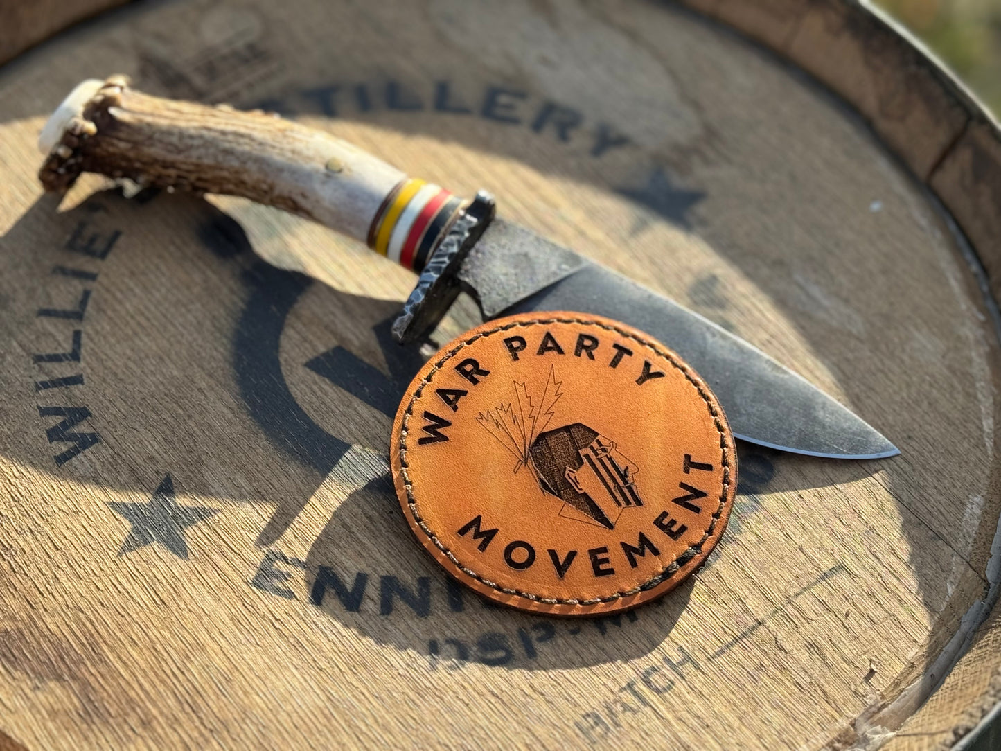 War Party Movement Leather Logo Patch