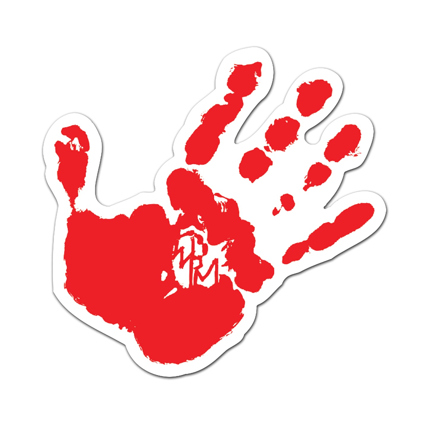 Red Hand Sticker