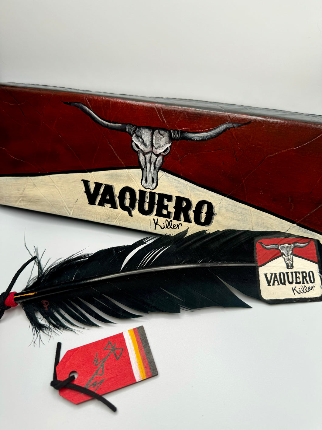 Vaquero Killer Hand Painted Feather