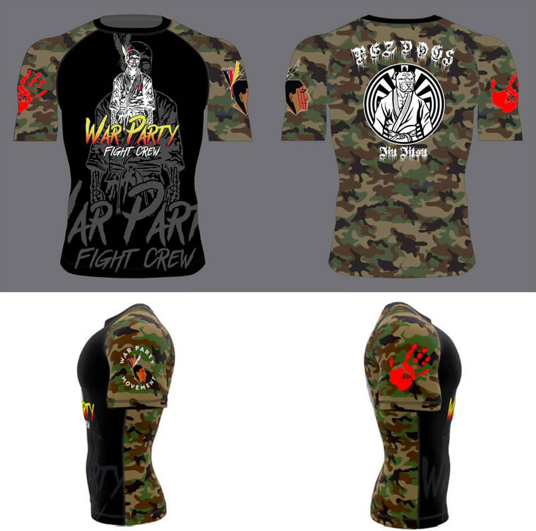 War Party Fight Crew Rash Guard